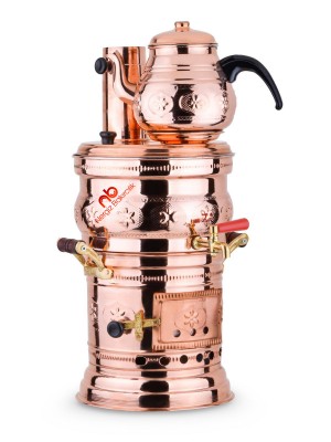 Oval Bakır Semaver 4 Lt.